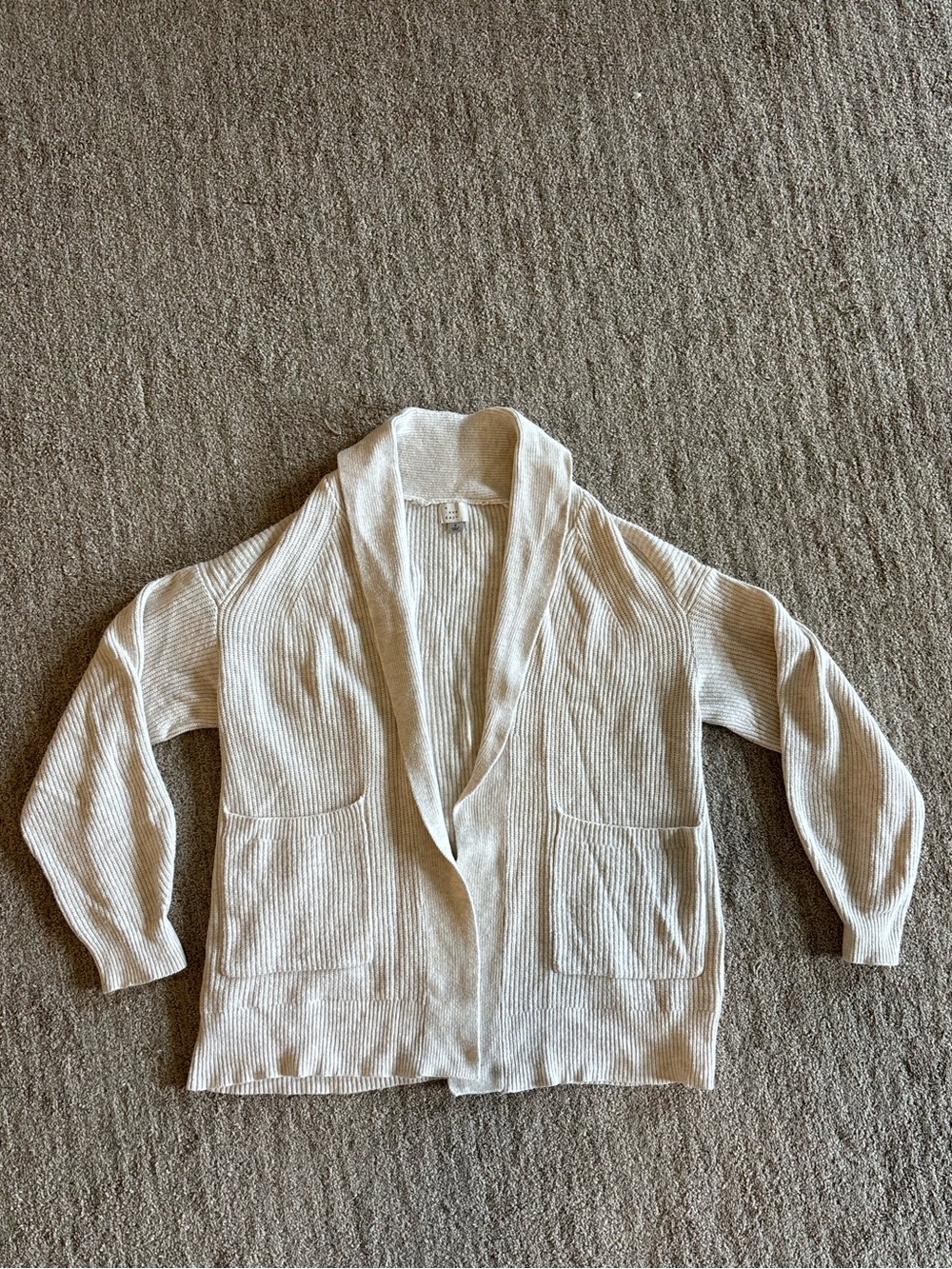 a new day Cream Ribbed Cardigan